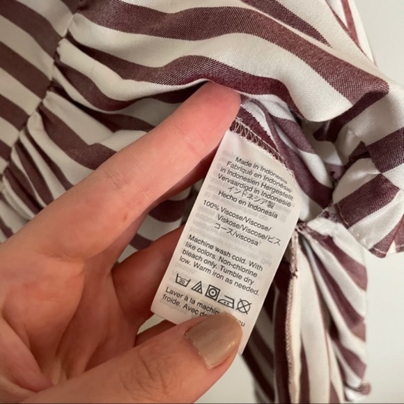 NWOT Madewell Stanza Ruffle Hem Top in Stripe - Picture 6 of 9